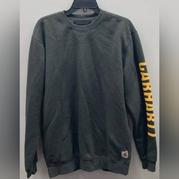 Carhartt Midweight Crewneck Logo Sleeve Graphic Sweatshirt Size M New MSRP $49.9 - Picture 2 of 5